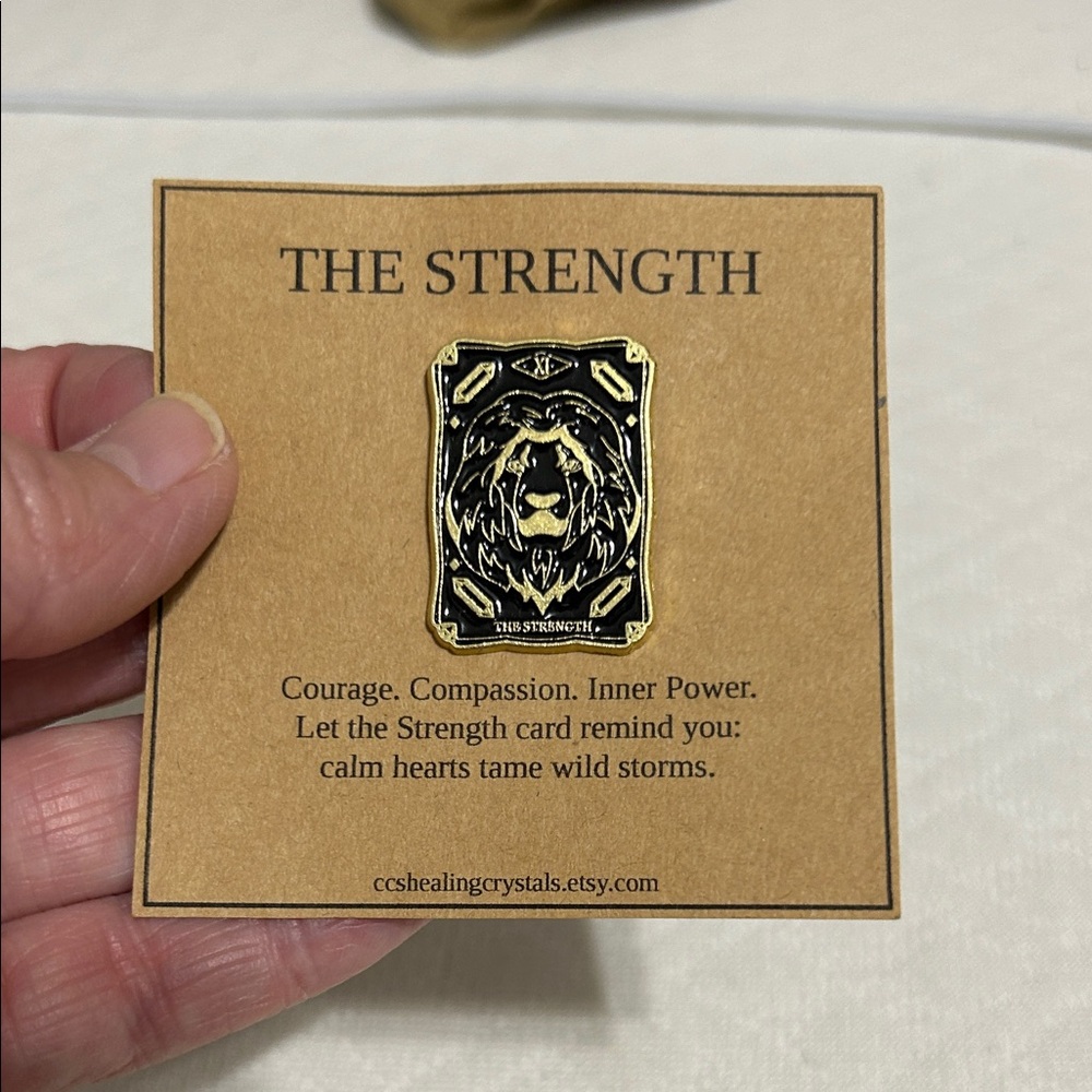 The Strength Lion Enamel Pin
